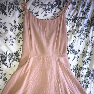 Pink flowy short dress